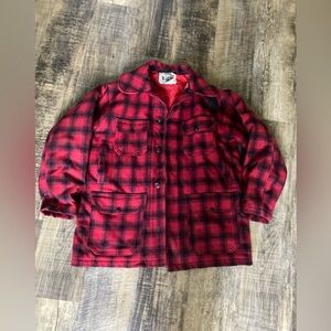 Men’s vintage 1960s Buffalo plaid Woolrich hunting field jacket
